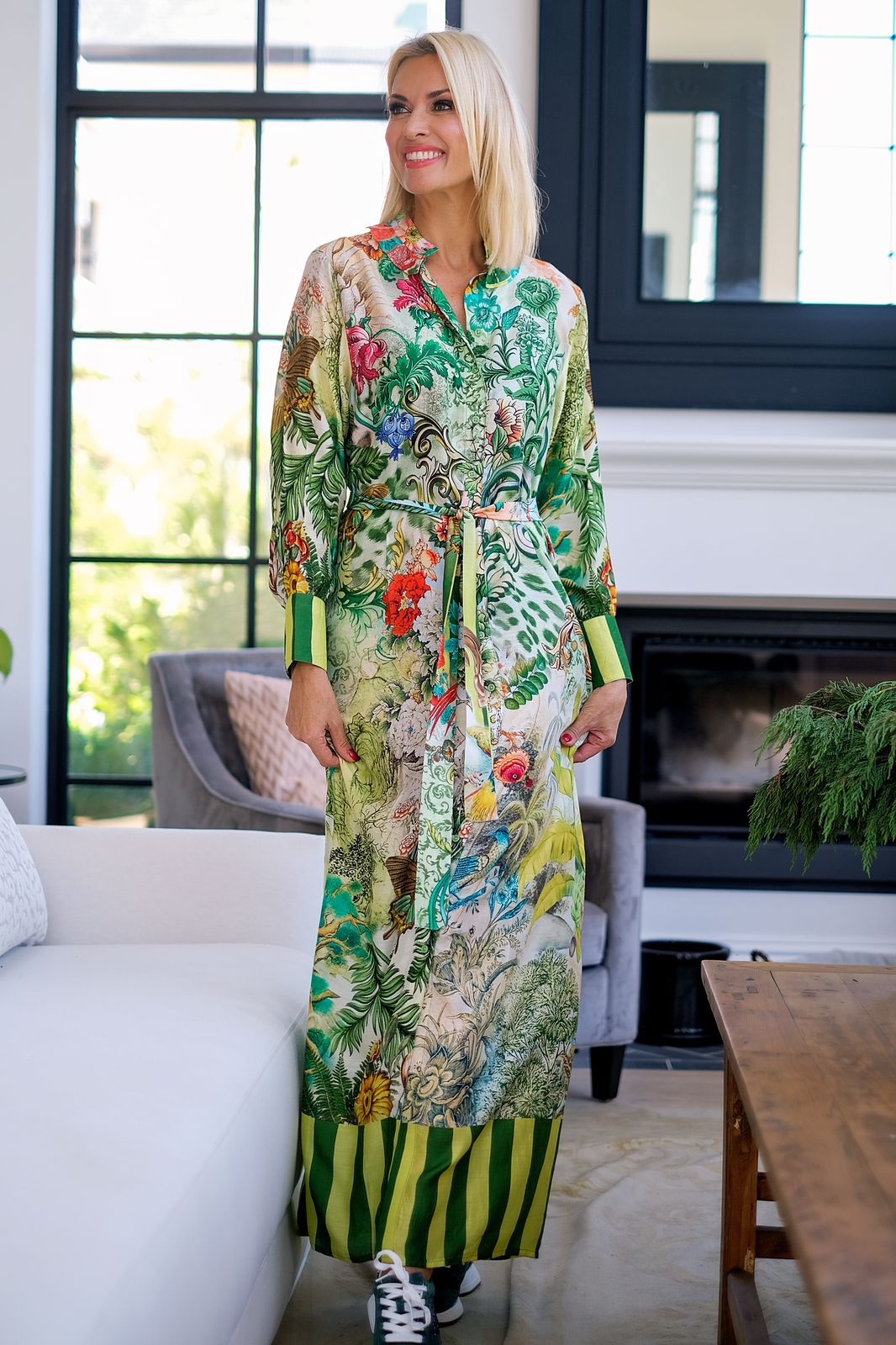 ICONIC Dress Green Long Sleeve Design