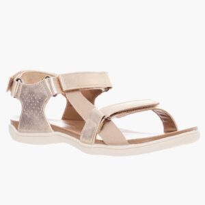 Soft Style by Hush Puppies Light Gold Delana Ankle Strap Sandals