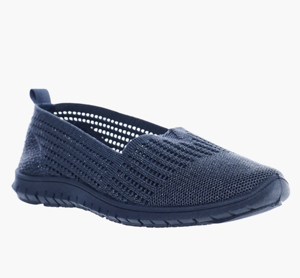 Soft Style by Hush Puppies Denim Blue Nani Diamante Slip On Shoes
