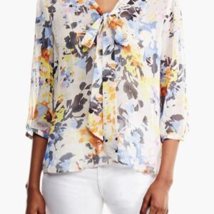 Daily Finery Multi Printed Quarter Sleeve Blouse