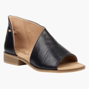 Miss Black Black Micah Faux Leather Sandals