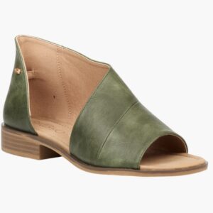 Miss Black Green Micah Faux Leather Sandals