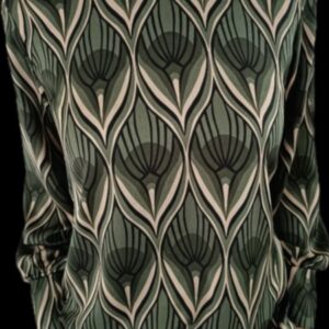 Monsoon Green Pattern Satin Blouse