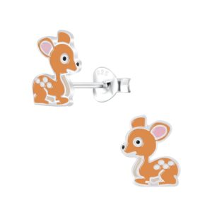 Kids Sterling Silver Bambi Earrings