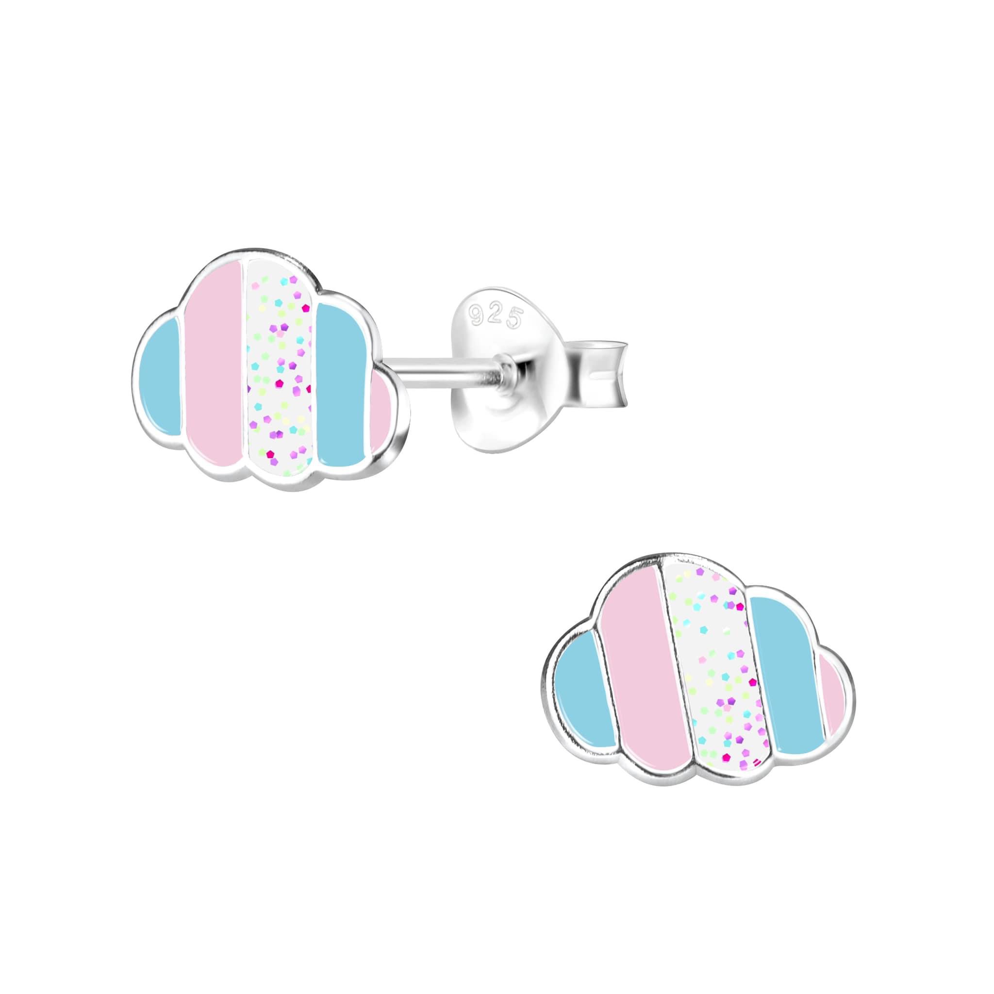 Kids Sterling Silver Cloud Earrings