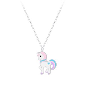Kids Sterling Silver Unicorn Necklace