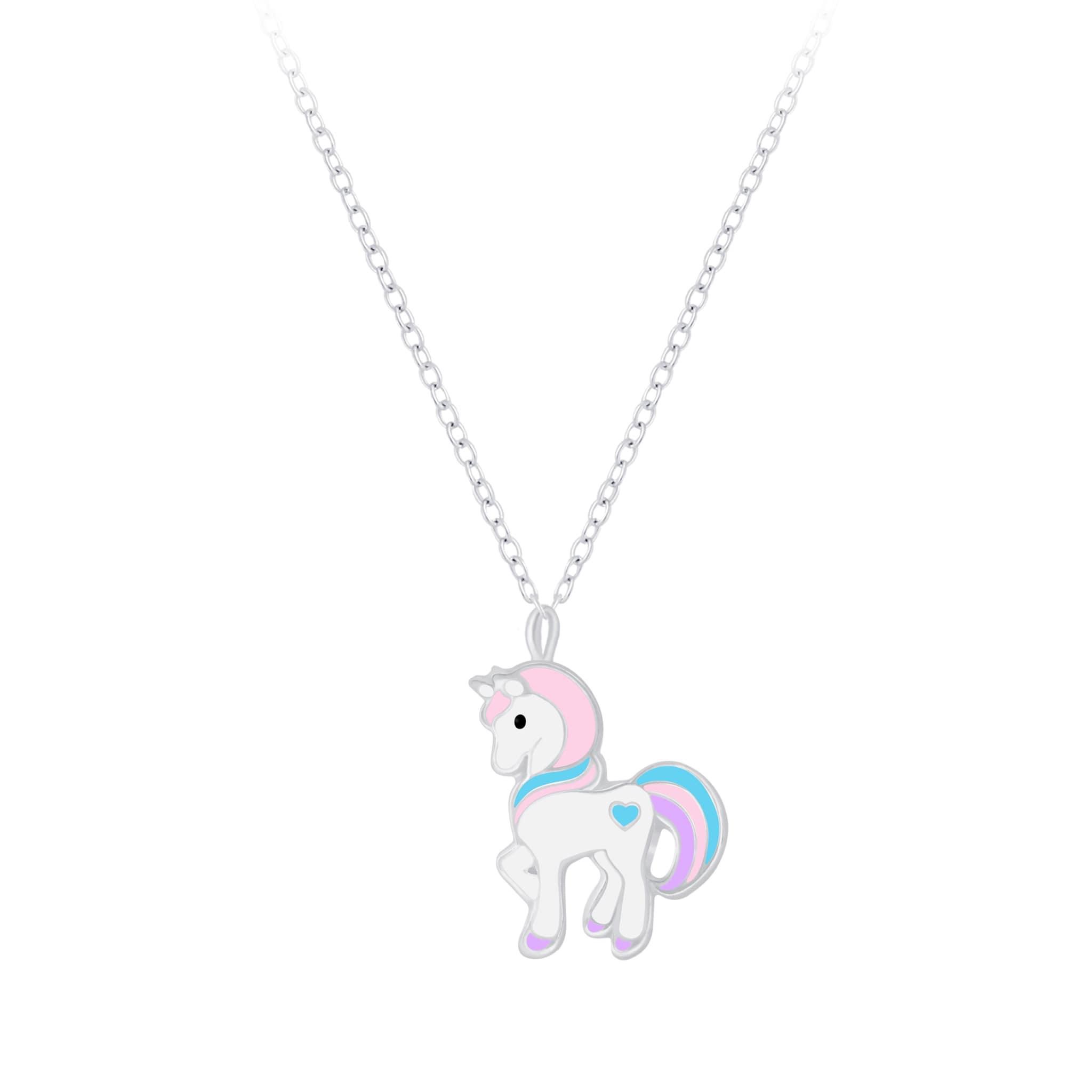 Kids Sterling Silver Unicorn Necklace